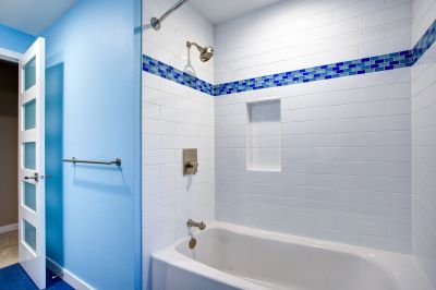 Tile Accents in Shower